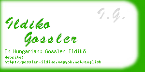 ildiko gossler business card